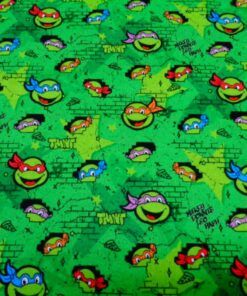 Popelín algodón estampado (patchwork) – Serie Las Tortugas Ninja
