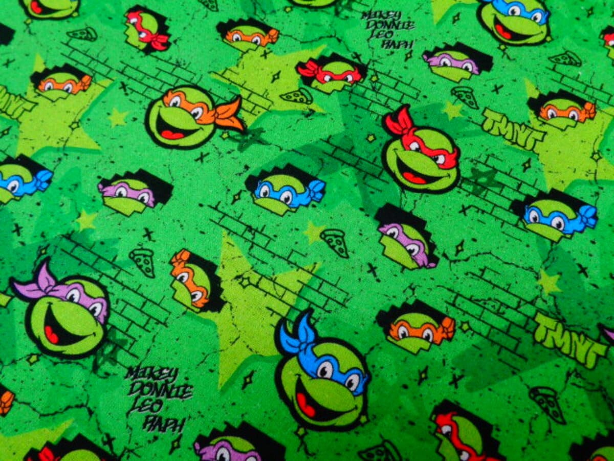 Popelín algodón estampado (patchwork) – Serie Las Tortugas Ninja - Imagen 2