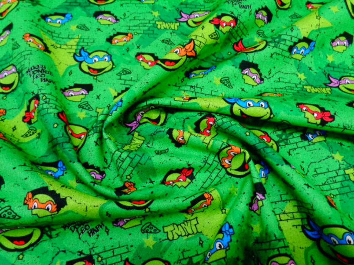 Popelín algodón estampado (patchwork) – Serie Las Tortugas Ninja - Imagen 3