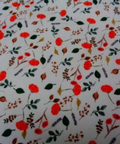 Popelín algodón estampado (patchwork) – Serie Claveles